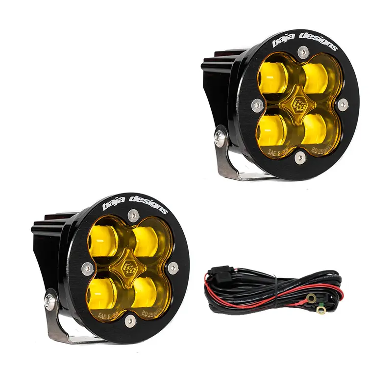 Baja Designs Squadron-R Sae-Certified Led Spot Lights – Amber, Pair 1