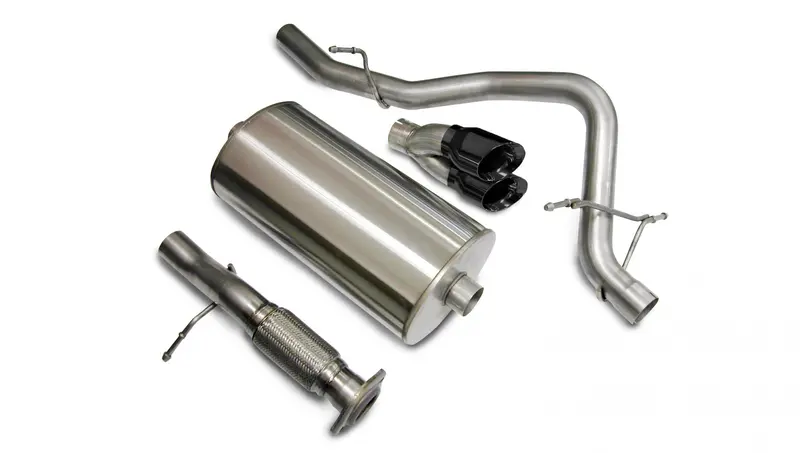 Corsa Performance 14208Blk 3" Cat-Back Exhaust System With Twin 4" Black Pvd Tips 1