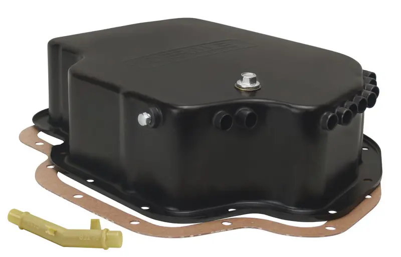 Derale 14202 Deep Transmission Pan – Black Finish For Gm Th400 1
