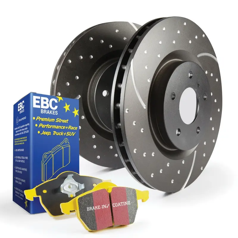 Ebc Brakes S5Kf1412 Yellowstuff Performance Brake Kit – Front & Rear With Gd Drilled/Slotted Rotors 1