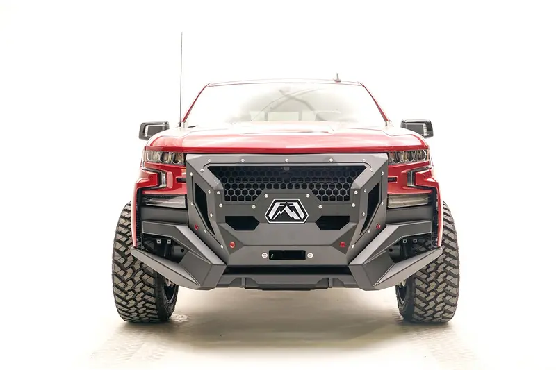 Fab Fours Gr4000-B Grumper Front Winch Bumper – Uncoated, Ready-To-Paint Steel Construction 1