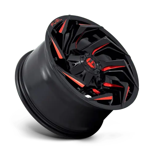 Fuel D755 18X9 Forged Wheel – 5X5.5 / 5X150 Dual Bolt Pattern, Gloss Black With Milled Face & Tinted Clear, Zero Offset 1