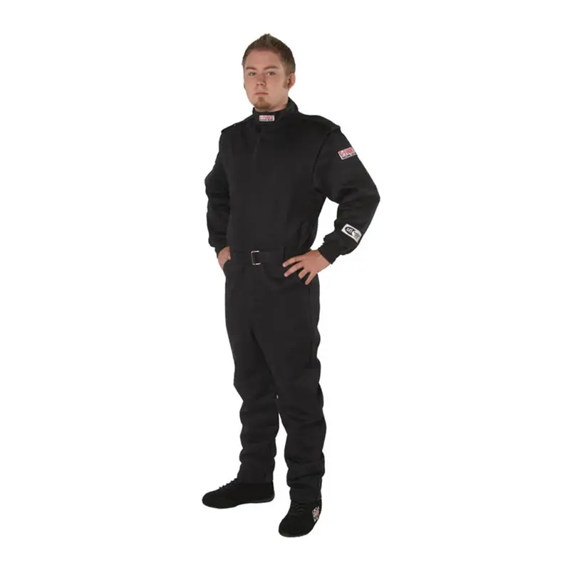 G-Force Gf525 Large Black Racing Suit – Flame-Resistant, Rgb-Ready Design 1
