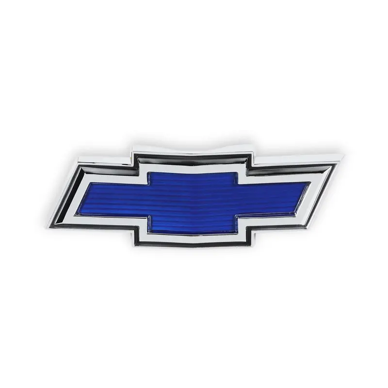 Holley 04-577 Blue Bowtie Hood Emblem With Chrome Bezel – Includes Mounting Hardware 1