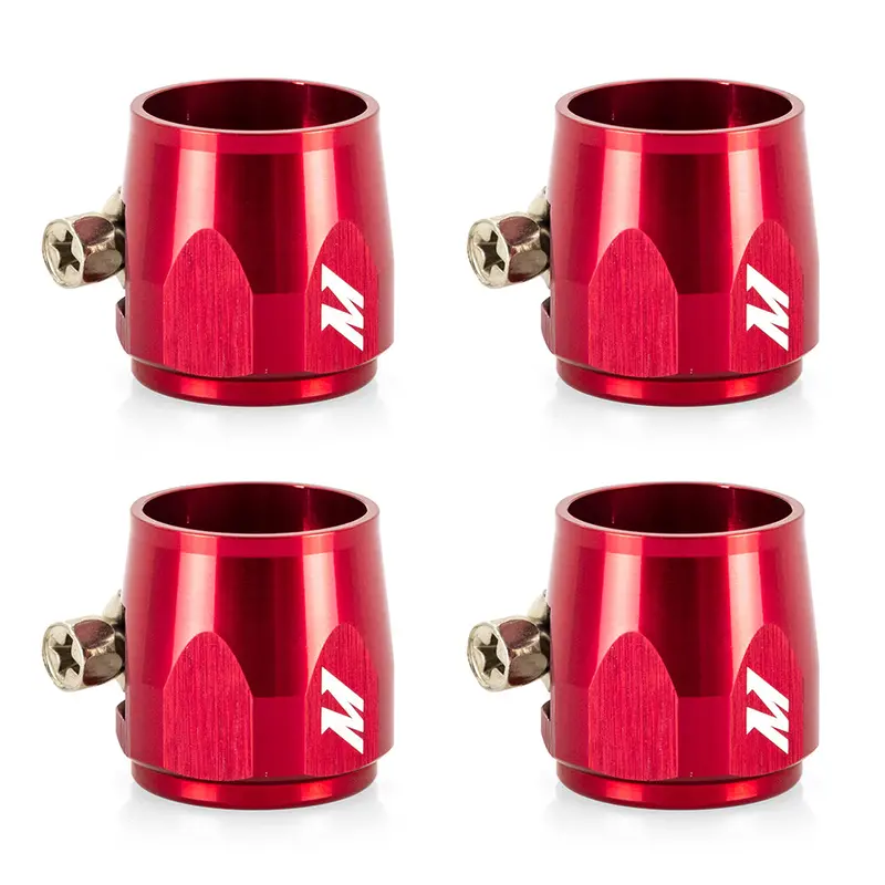 Mishimoto Mmhxf-12-4-Rd Red -12An Hex Hose Finisher Clamp Kit 1