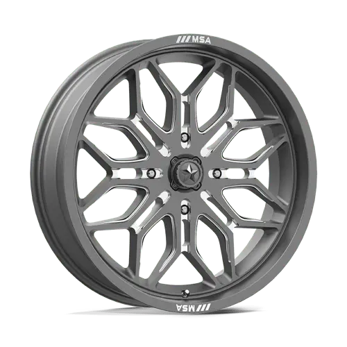Msa Offroad Ma047Ax20704410 Ma47 Forged Aluminum Wheel – 20X7 Inches, 4X156Mm, Gunmetal-Milled Finish, +10Mm Offset 1