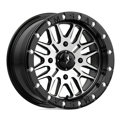 Msa Offroad Ma37 Machined Black Alloy Wheel – 15X7, 4X156 Bolt Pattern, 10Mm Offset 1