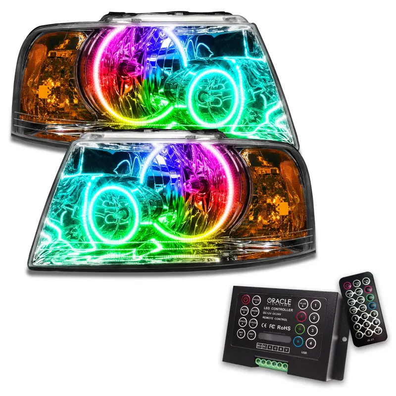 Oracle Lighting 7153-333 Colorshift 2.0 Smd Headlights With Chrome Bezel 1