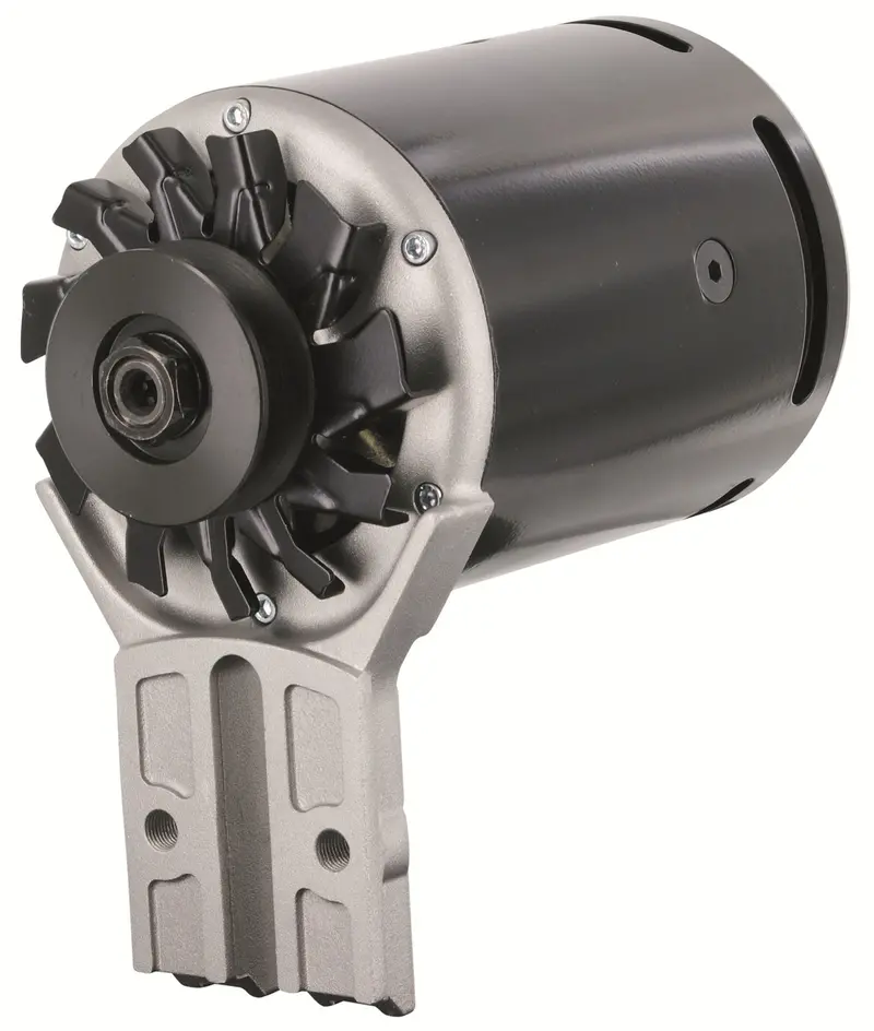 Powermaster Powergen 90A Alternator – Front-Mount, Black Finish, 12V 1
