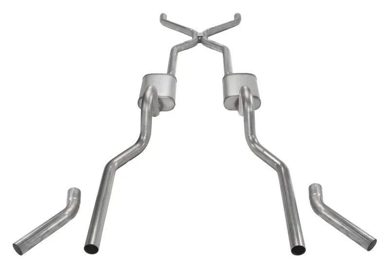 Pypes Sgc46S Exhaust System – Crossmember-Back, H-Pipe, Dual Exit For 1955–1957 Chevy Wagon 1