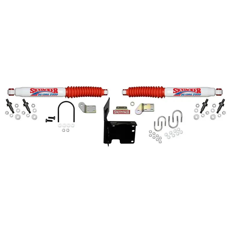 Skyjacker 7214 Dual Steering Stabilizer Kit – White Body With Red Boots 1
