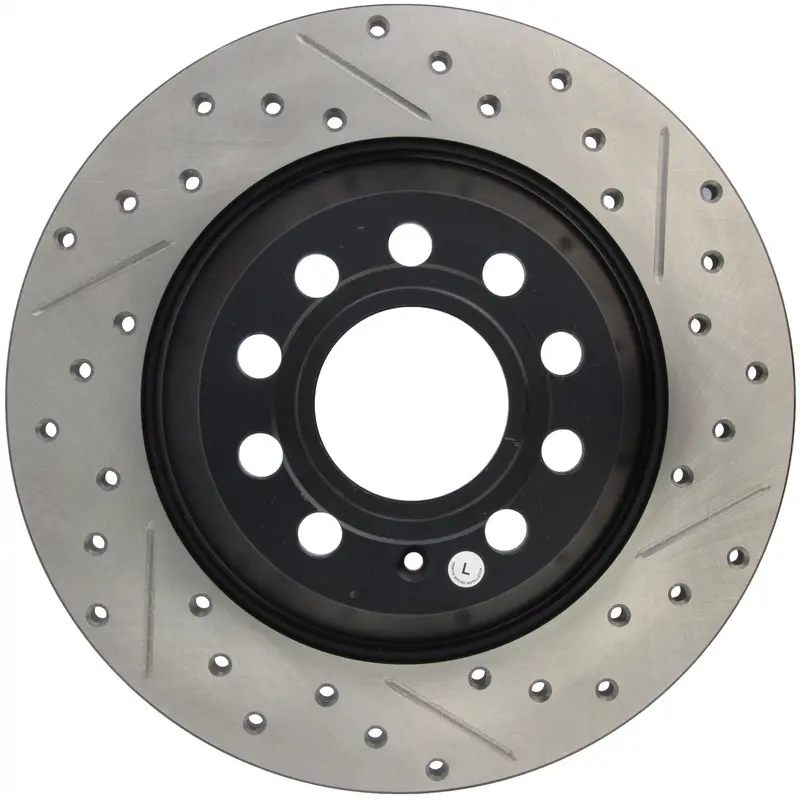 Stoptech 127.33104L Stoptech Sport Drilled/Slotted Brake Rotor; Rear Left 1