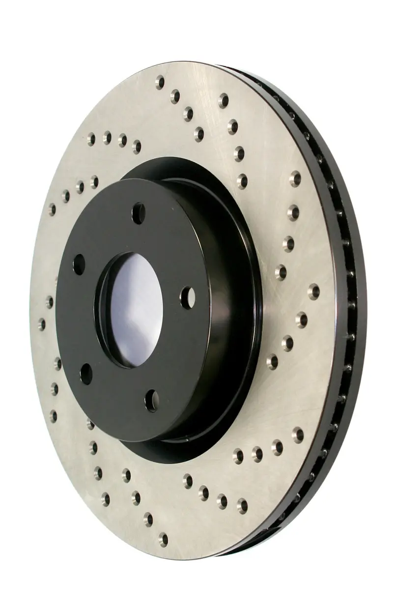 Stoptech 128.34155R Cross-Drilled Sport Brake Rotor – Rear Right 1