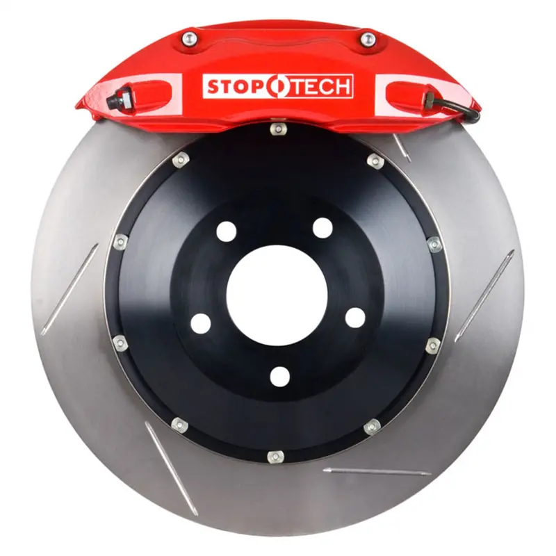 Stoptech Big Brake Kit — Front, Red Calipers, Two-Piece Slotted Rotors 1