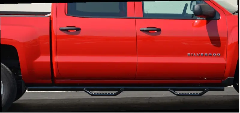 Trailfx A3202 Gloss Black Drop-Down Side Steps – Straight Tube Design 1